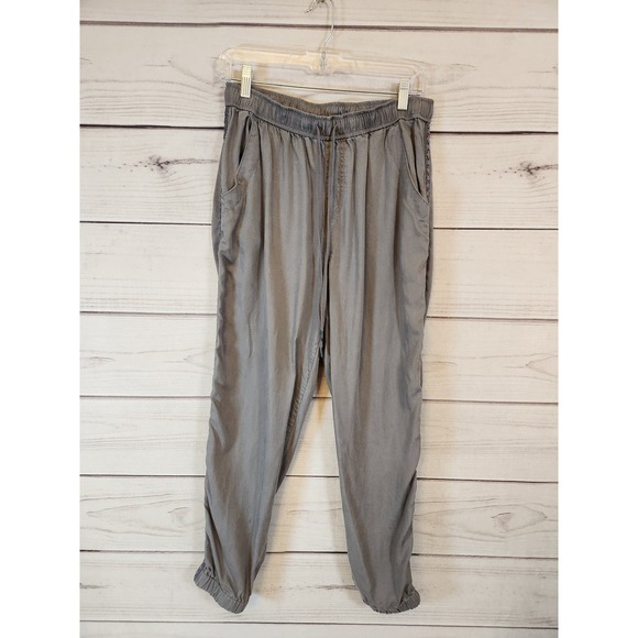 Knox Rose Women's Gray Solid High Rise Elastic Waist Jogger Pants Size Medium - Picture 1 of 8